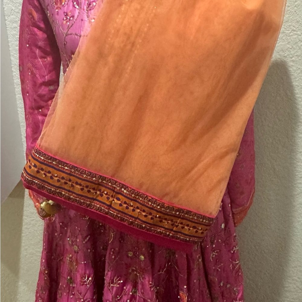One piece indian gown with dupatta
